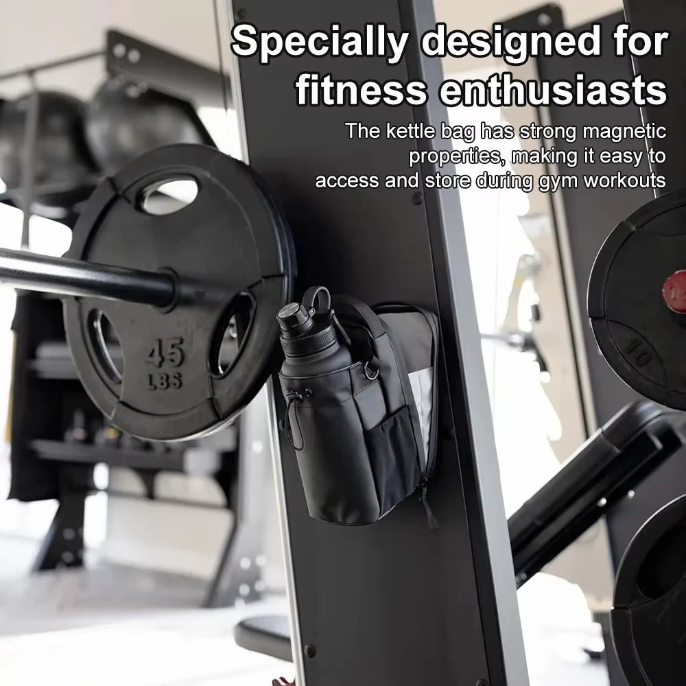 Large Capacity Magnetic Gym Bag with Phone Pocket & Water Bottle Pouch - Ultimate Gym Accessories Organizer