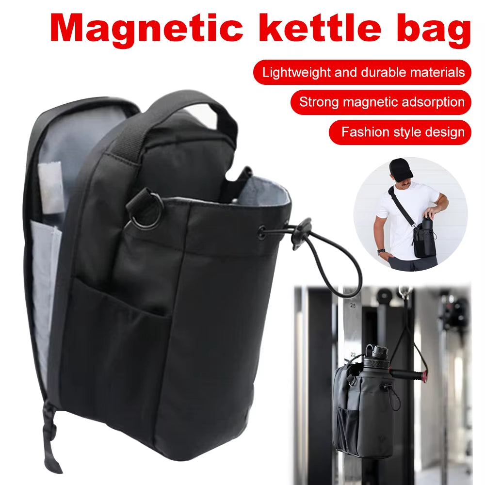 Large Capacity Magnetic Gym Bag with Phone Pocket & Water Bottle Pouch - Ultimate Gym Accessories Organizer